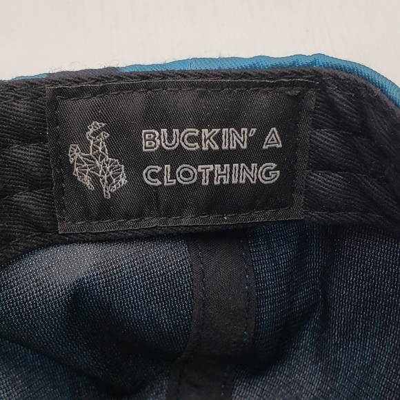 Buckin A Clothing Cap Blue Patterned Cork Brim Snap Back - Picture 9 of 10